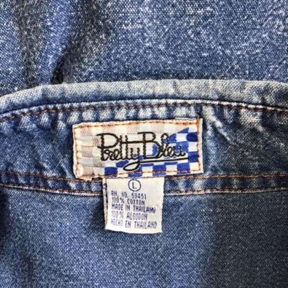 PRETTY BLEU Women shirt jacket casual VTG Sz Large - Picture 5 of 6